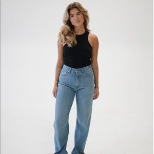 Djerf Avenue Straight Leg Denim Jeans